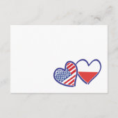 ポーランドアメリカのハート国旗 エンクロージャーカード (裏面)