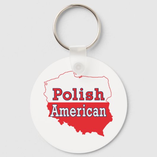 ポーランドアメリカの地図 キーホルダー (正面)