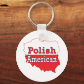 ポーランドアメリカの地図 キーホルダー (正面)