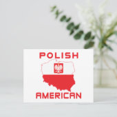 ポーランドアメリカの地図 ポストカード (スタンド正面)