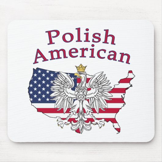 ポーランドアメリカの地図 マウスパッド (正面)