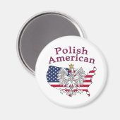 ポーランドアメリカの地図 マグネット (正面/裏面)
