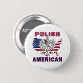 ポーランドアメリカの地図 缶バッジ (正面&裏面)