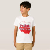 ポーランドアメリカの地図 Tシャツ (正面フル)