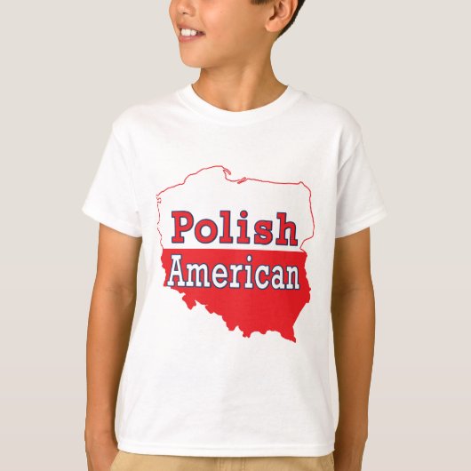 ポーランドアメリカの地図 Tシャツ (正面)