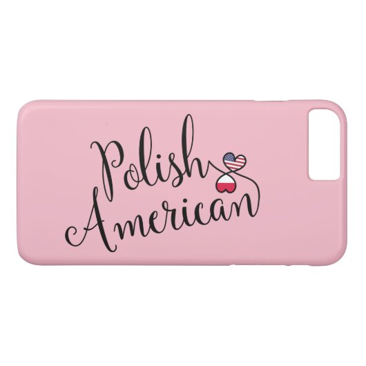 ポーランドアメリカの絡み合ったハートの携帯電話ケース Case-Mate iPhoneケース (裏面(横))