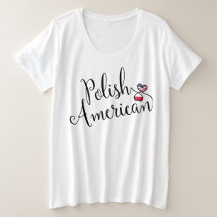 ポーランドアメリカハートズ女子 プラスサイズTシャツ