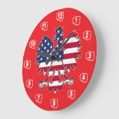 ポーランドアメリカンイーグル時計 ラージ壁時計 (傾斜)