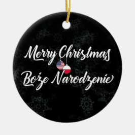 ポーランドアメリカンバイリンガルホリデーデコレーション セラミックオーナメント