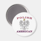 ポーランドアメリカンホワイトイーグル マグネット (正面/裏面)