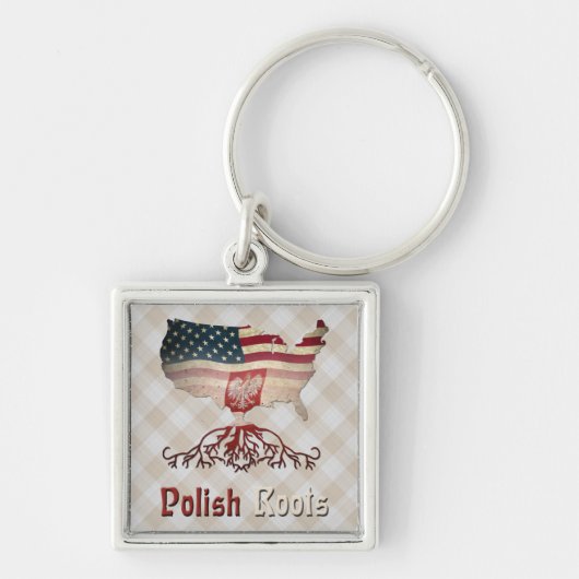 ポーランドアメリカンルーツ キーホルダー (正面)