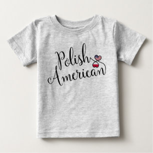 ポーランドアメリカン絡み合いハートティー ベビーTシャツ