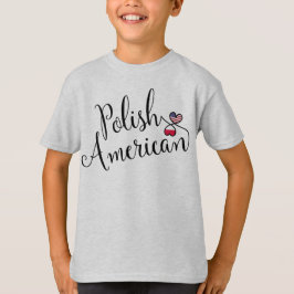 ポーランドアメリカン絡み合いハートティー Tシャツ