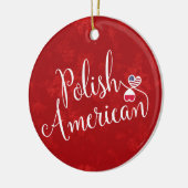 ポーランドアメリカン絡み合ったハートホリデーデコレーション セラミックオーナメント (左)