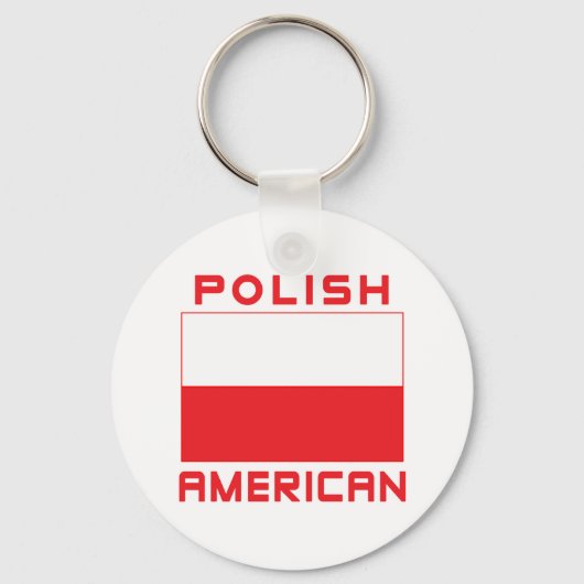 ポーランドアメリカ国旗 キーホルダー (正面)
