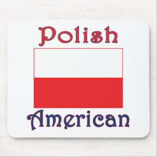 ポーランドアメリカ国旗 マウスパッド