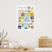 ポーランドアルファベットポスター ポスター (キッチン)