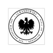 ポーランドイーグルファミリーネームパトリオティック差出人住所 ラバースタンプ (インプリント)