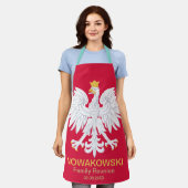 ポーランドイーグル🦅ポルスキーポーランドレッドクレスト エプロン (着用した状態)