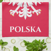 ポーランドイーグル🦅ポルスキーポーランドレッドクレスト キッチンタオル (折り畳み)