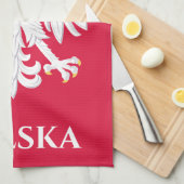 ポーランドイーグル🦅ポルスキーポーランドレッドクレスト キッチンタオル (四つ折り)