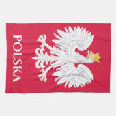 ポーランドイーグル🦅ポルスキーポーランドレッドクレスト キッチンタオル (横)