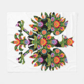 ポーランドイーグルポーランドWycinankiエンブレムポーランドフォーク フリースブランケット (正面(横))