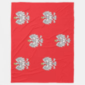 ポーランドイーグル金ゴールドクラウンフリースブランケット フリースブランケット (正面)