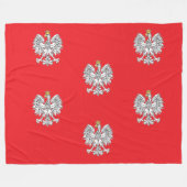 ポーランドイーグル金ゴールドクラウンフリースブランケット フリースブランケット (正面(横))