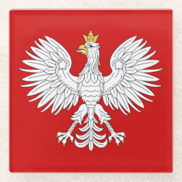 ポーランドイーグル ガラスコースター