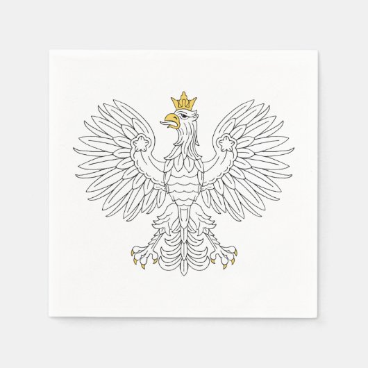 ポーランドイーグル スタンダードカクテルナプキン (正面)