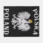 ポーランドイーグルTポーランドコートオブアームズポルスカ フリースブランケット (正面(横))