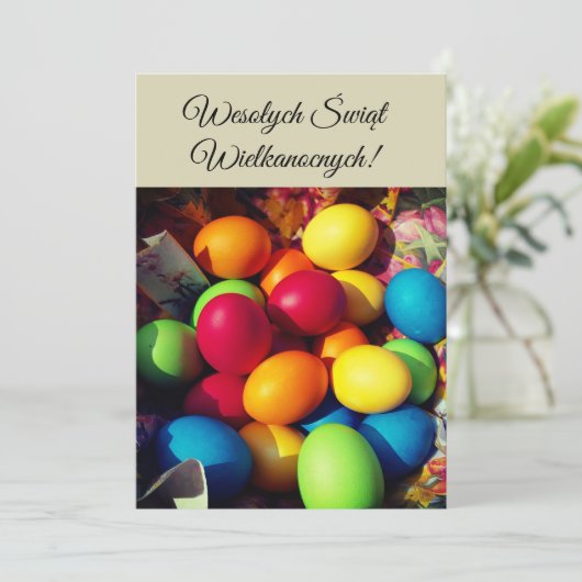 ポーランドイースターグリーティングスウェソリティスワット招待状 招待状 (スタンド正面)
