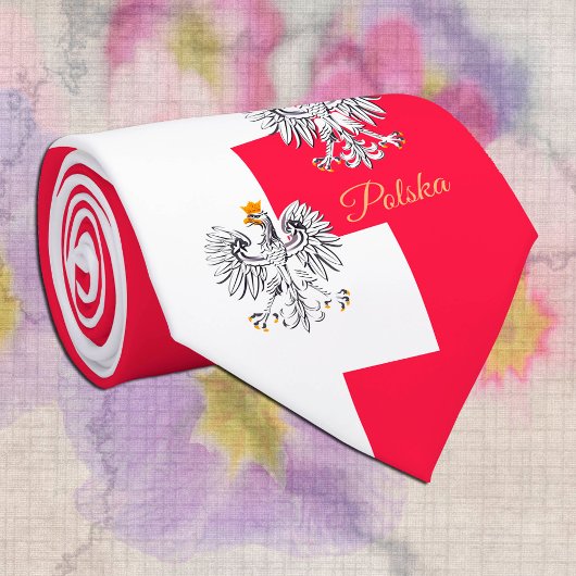 ポーランドエレガント国旗のネックタイ,イーグル/ポーランド ネクタイ