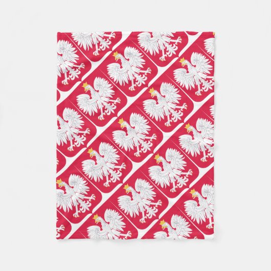 ポーランドエンブレム – ポーランドシールド – ポルスカハーブポルスキ フリースブランケット (正面)