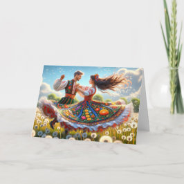 ポーランドカップル踊り カード