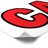 ポーランドカナダ国旗のカナダの地図 ポスター (角)