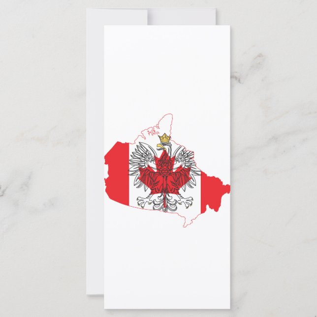 ポーランドカナダ国旗の地図 (正面)