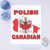 ポーランドカナダ国旗 カナダ地図 チラシ (シングル)