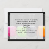 ポーランドカラフルボトル、ネイルサロンマニキュアパーティー 招待状 (裏面)