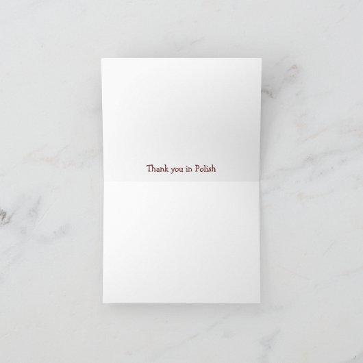 ポーランドガリシアのタイルサンキューカード サンキューカード (内部)