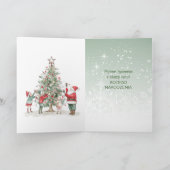 ポーランドクリスマスウィンタースノーウィーハウス シーズンカード (内部)