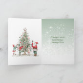 ポーランドクリスマスウィンタースノーウィーハウス シーズンカード (内部)