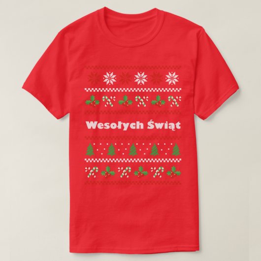 ポーランドクリスマスウエストウイスワット Tシャツ (デザイン正面)