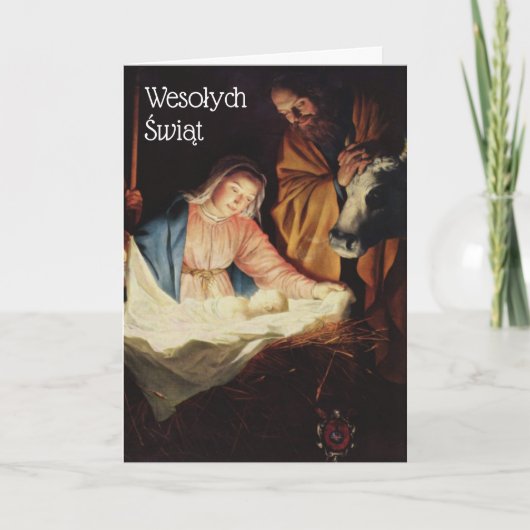 ポーランドクリスマスカード – ボーズナロツェニー カード (正面)