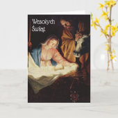 ポーランドクリスマスカード – ボーズナロツェニー カード (黄色い花)