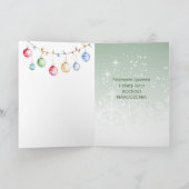 ポーランドクリスマスツリースノーウィハウスホリデーカード シーズンカード (内部)