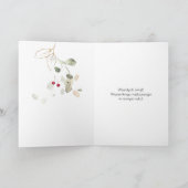 ポーランドクリスマスポインセティアパインホーリーガーランドホ シーズンカード (内部)