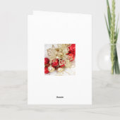 ポーランドクリスマスレッド金ゴールドボー葉ブル シーズンカード (裏面)