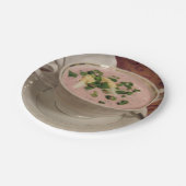 ポーランドコールドビーツスープ紙プレートクロドニク ペーパープレート (アングル)